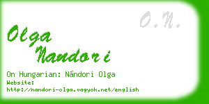 olga nandori business card